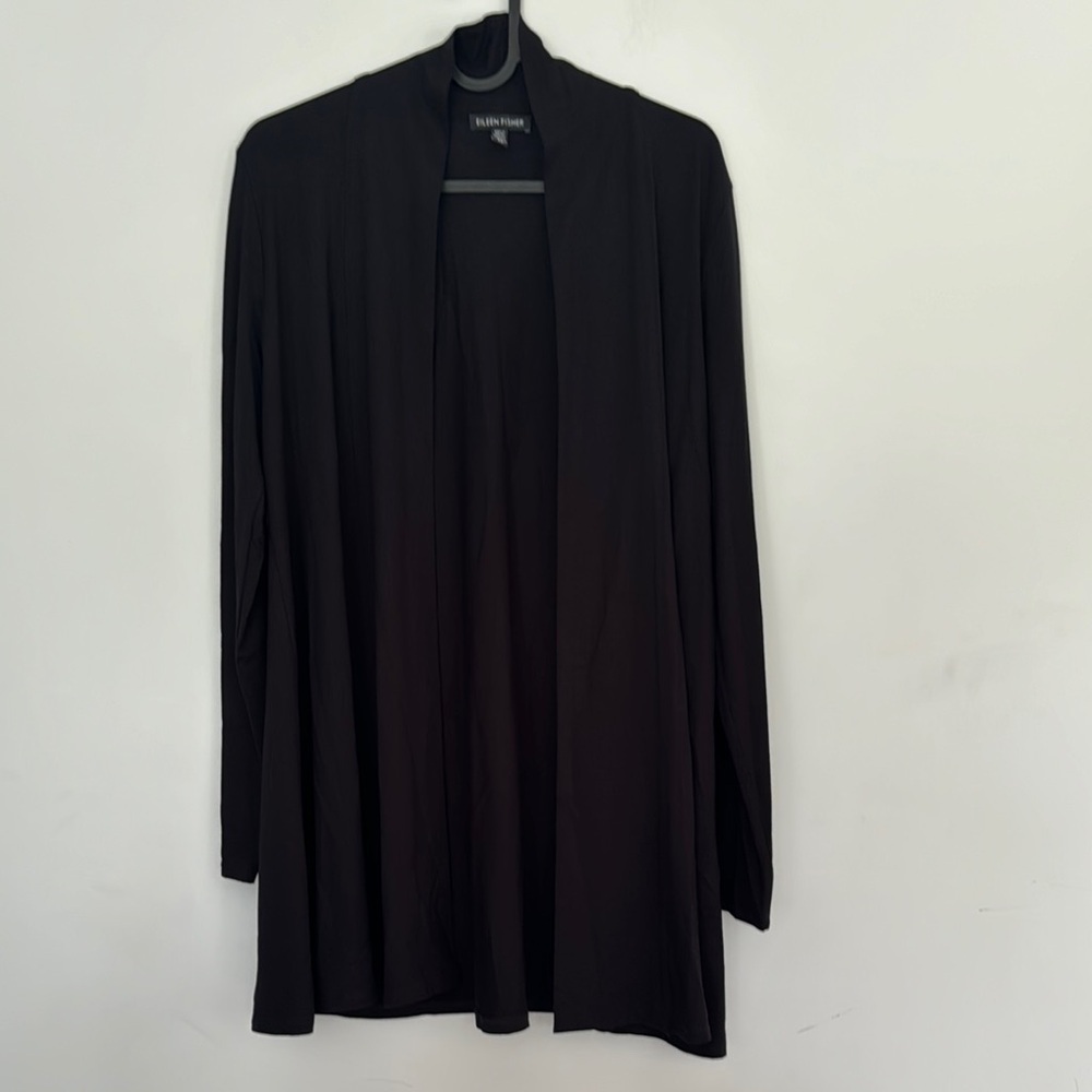 Eileen Fisher Dark Open Front Cardigan